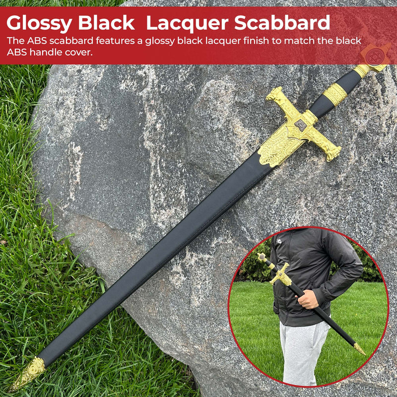 King Solomon Medieval Crusader Replica Short sword Black