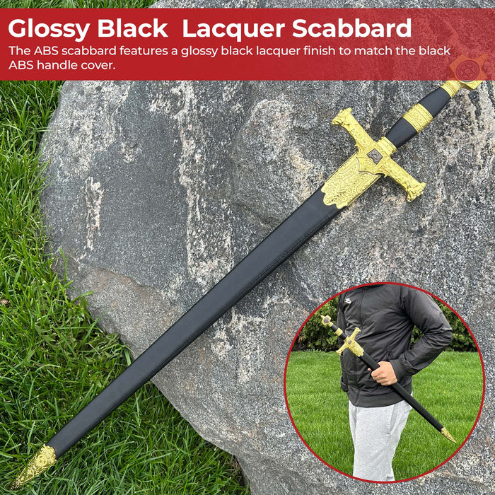 King Solomon Medieval Crusader Replica Short sword Black