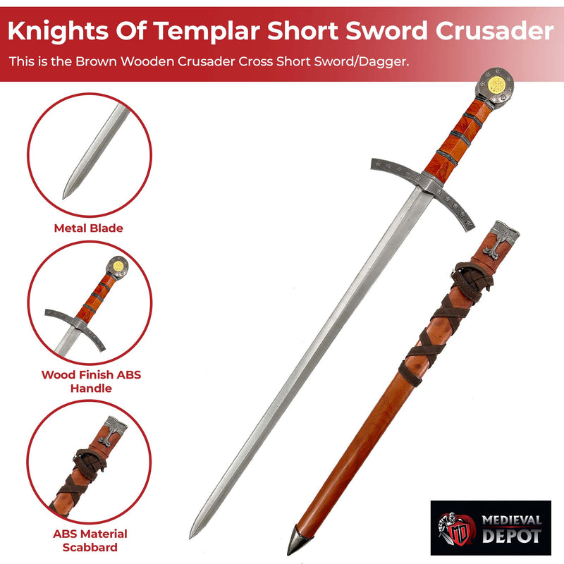 Knights Of Templar Crusader Short Sword