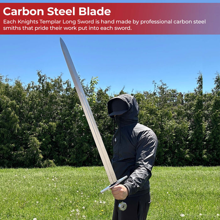 Knights Templar Long Sword Carbon Steel
