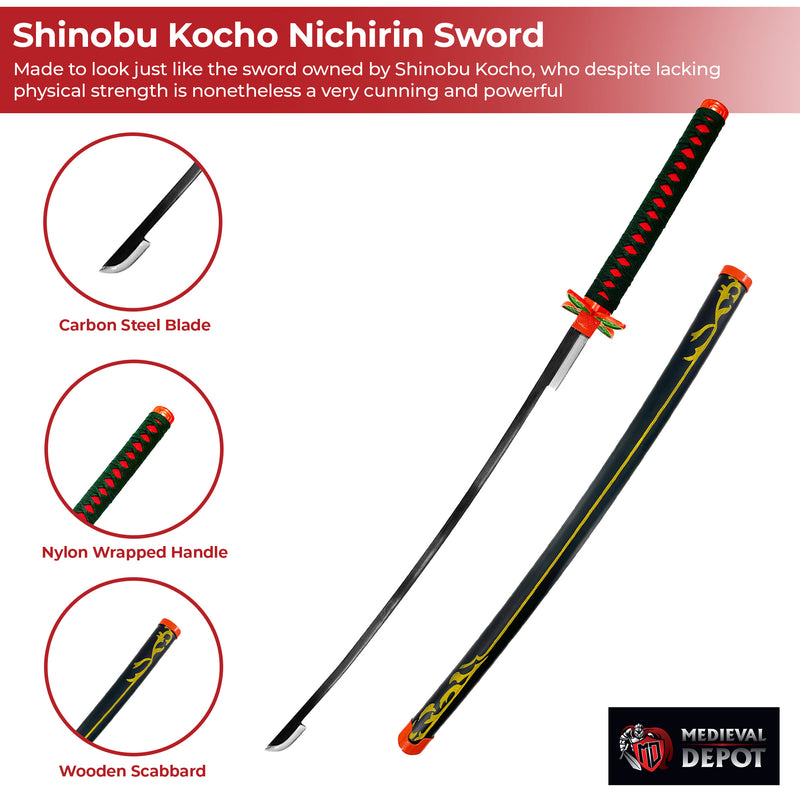 Shinobu Kocho Demon Slayer Replica Insect Hashira Nichirin Katana Sword