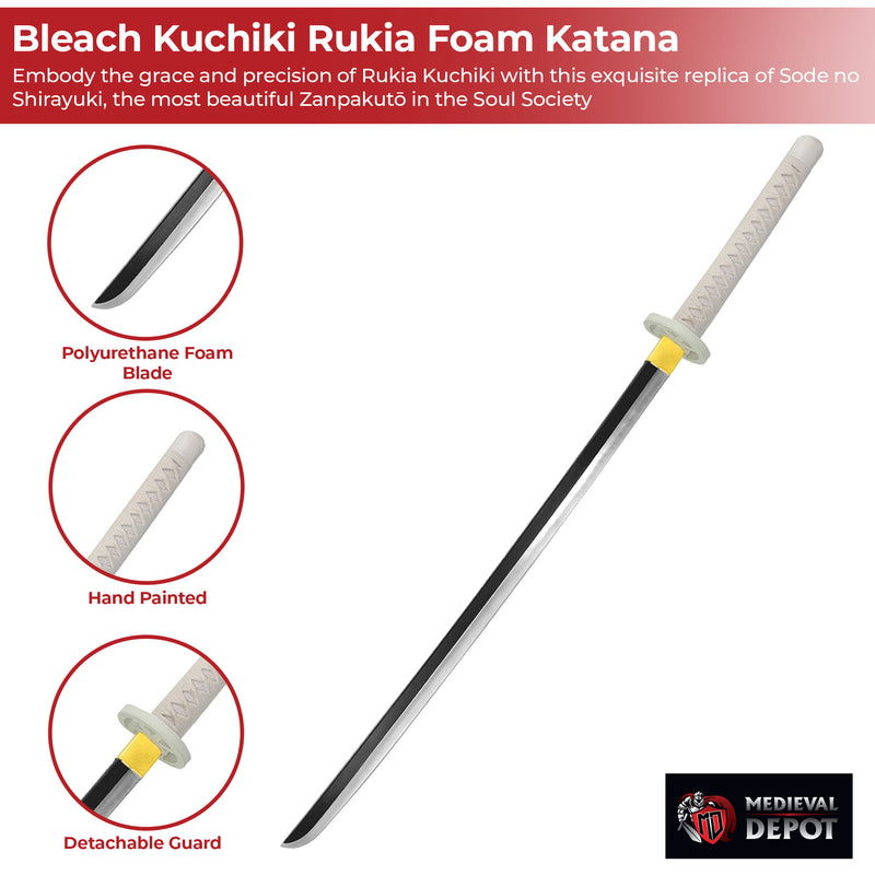 Bleach Kuchiki Rukia Sode no Shirayuki Anime White Foam Katana Sword