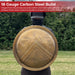 King Leonidas Spartan Battle Shield - 300 Inspired Carbon Steel w/ Antique Finish