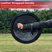 King Leonidas Spartan Battle Shield - 300 Inspired Carbon Steel w/ Antique Finish