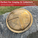 King Leonidas Spartan Battle Shield - 300 Inspired Carbon Steel w/ Antique Finish