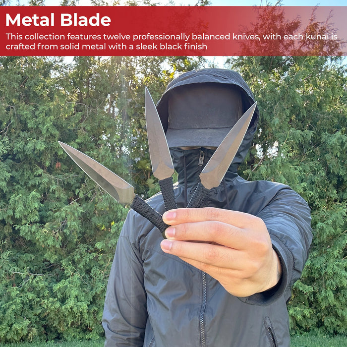 Kunai 12-Piece Throwing Knife Set