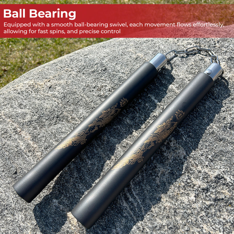 Laser Dragon Black Martial Arts Nunchaku