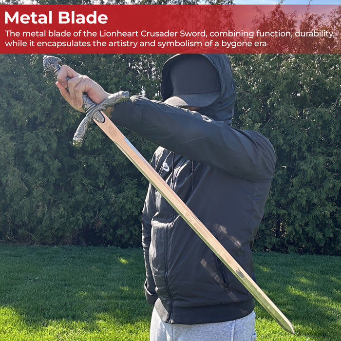 Lionheart Crusader Sword with Cross Emblazoned Pommel