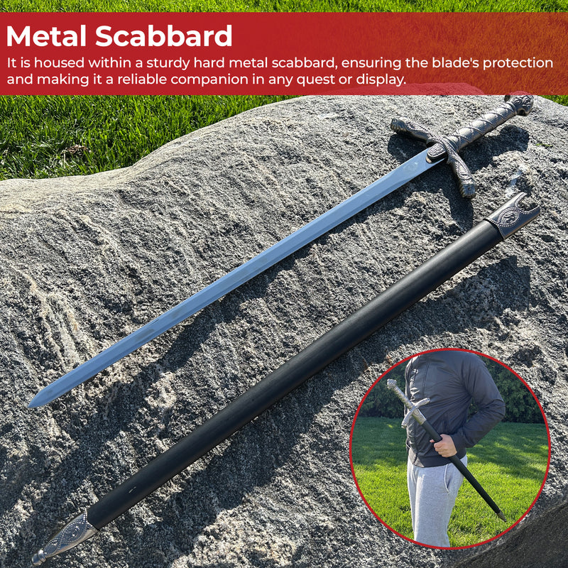 Lionheart Crusader Sword with Cross Emblazoned Pommel
