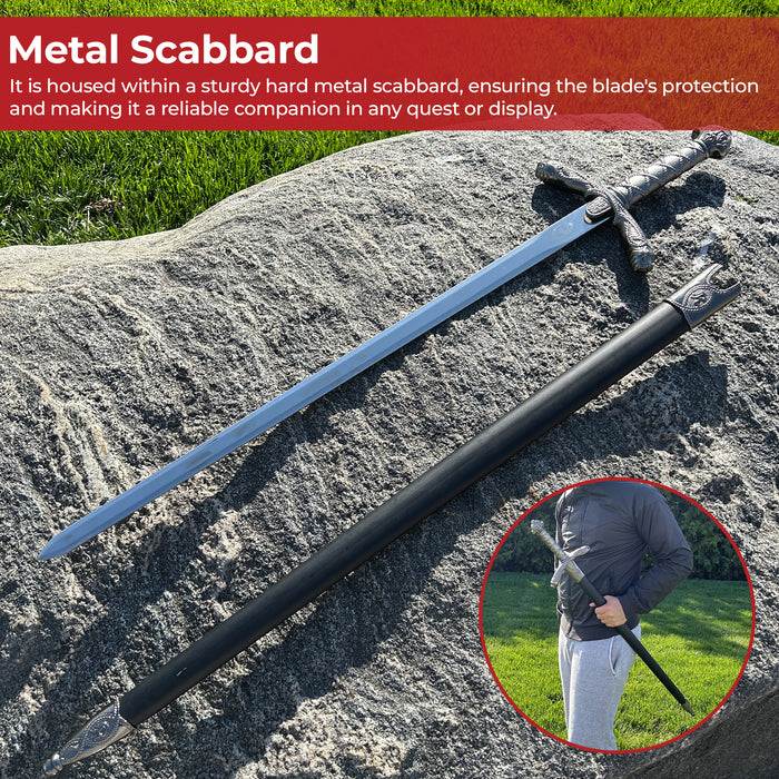 Lionheart Crusader Sword with Cross Emblazoned Pommel