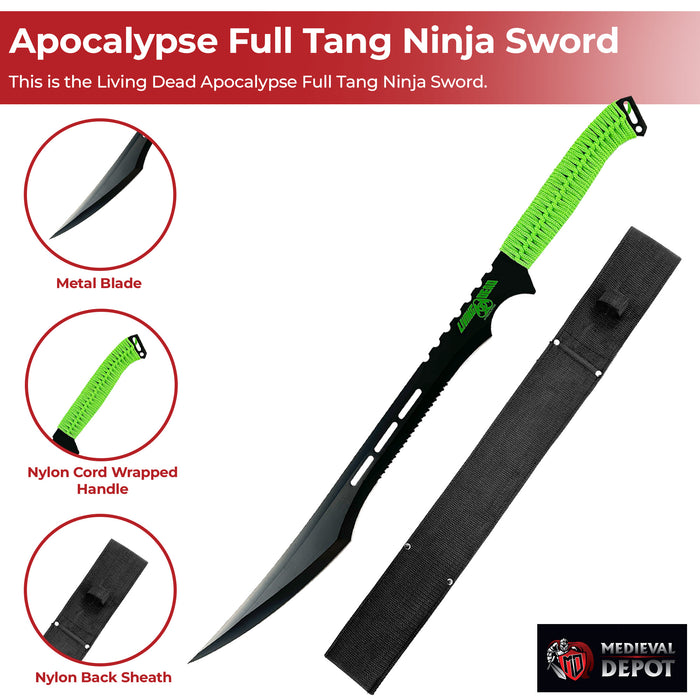 Living Dead Apocalypse Full Tang Ninja Sword