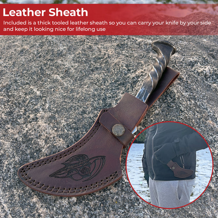 Locomotive Reaper Hand Forged Railroad Spike Knife