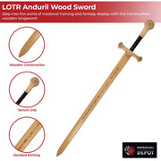 LOTR Anduril Wood Sword