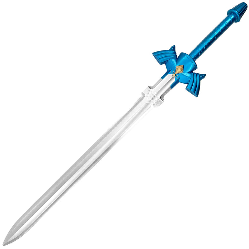 Legend of Zelda Master Sword Replica – 43-Inch Foam Sword with Pearlescent Blue Hilt and Gold Accents