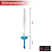 Legend of Zelda Master Sword Replica – 43-Inch Foam Sword with Pearlescent Blue Hilt and Gold Accents