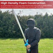 Legend of Zelda Master Sword Replica – 43-Inch Foam Sword with Pearlescent Blue Hilt and Gold Accents