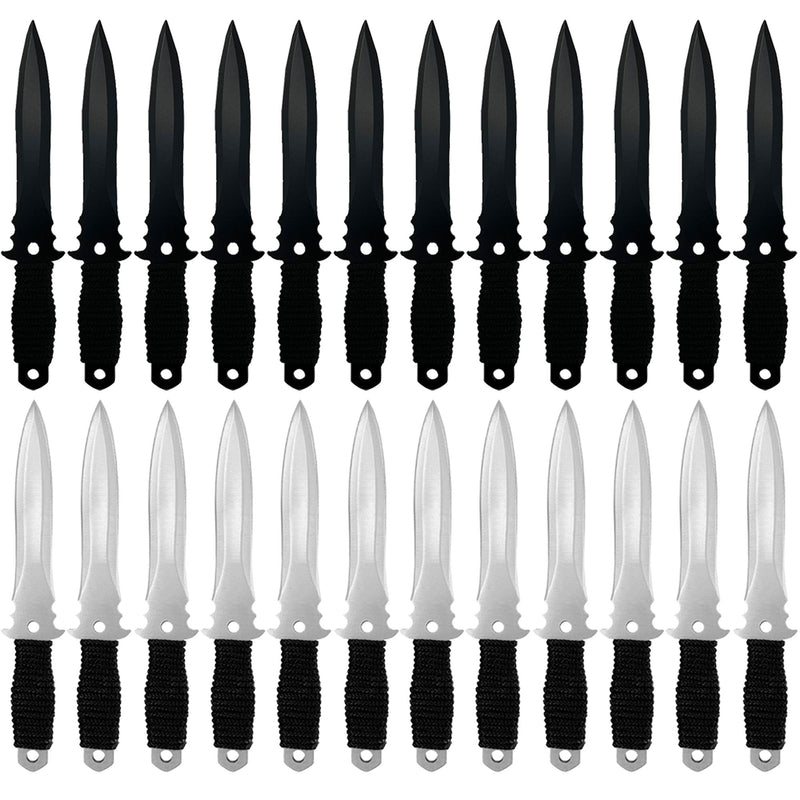 Light & Dark Throwing Knife 24-Piece Set