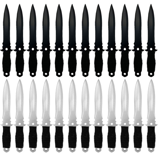 Light & Dark Throwing Knife 24-Piece Set