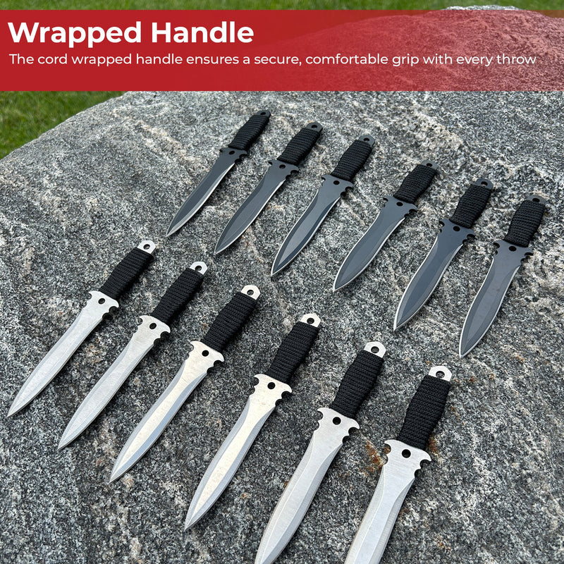 Light & Dark Throwing Knife 24-Piece Set
