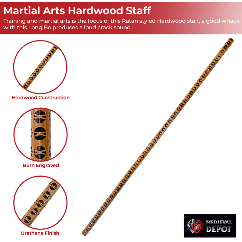 Martial Arts Hardwood Staff 47 Inches