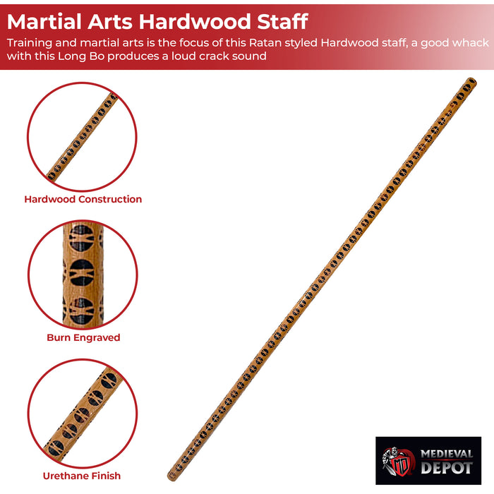 Martial Arts Hardwood Staff 47 Inches