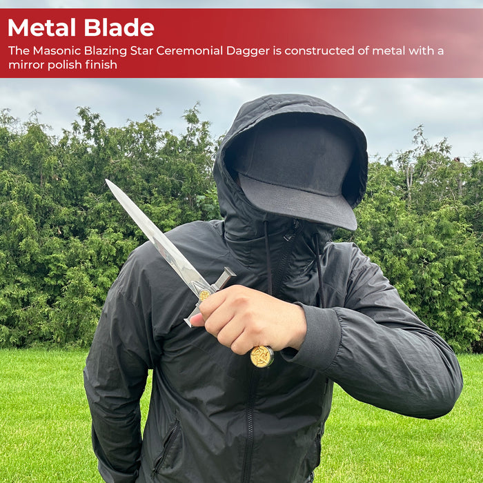 Masonic Blazing Star Ceremonial Dagger