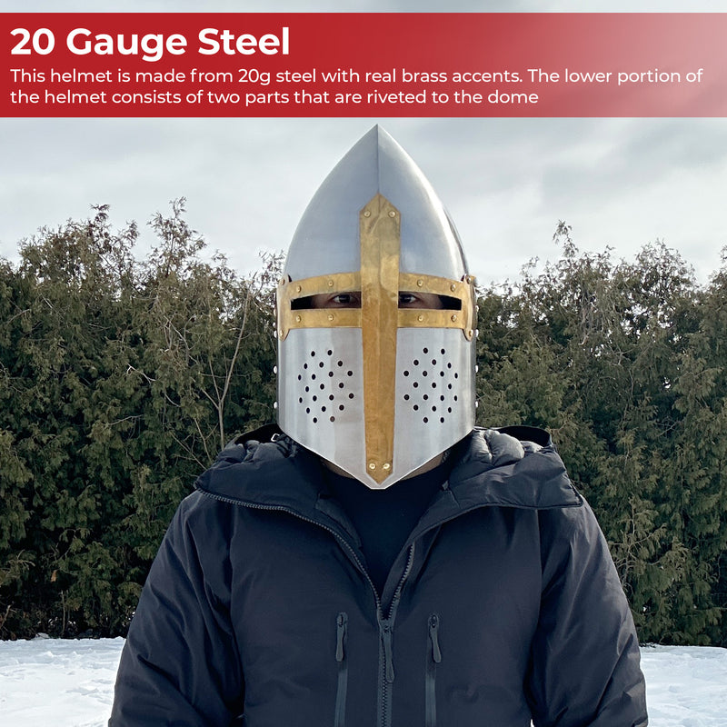 Medieval 20G Knights Sugarloaf Helmet