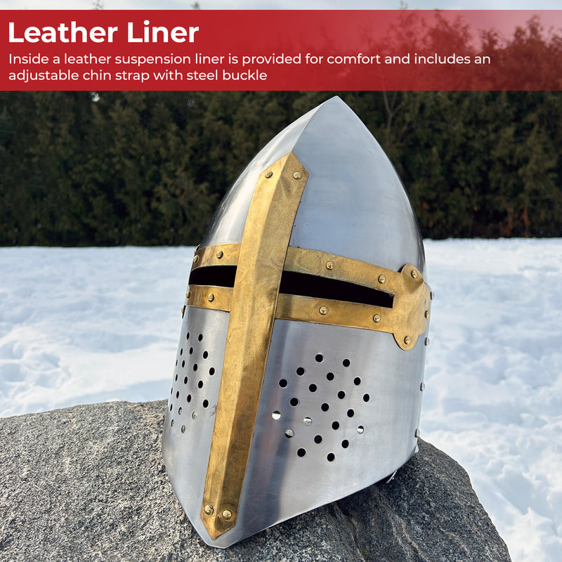 Medieval 20G Knights Sugarloaf Helmet