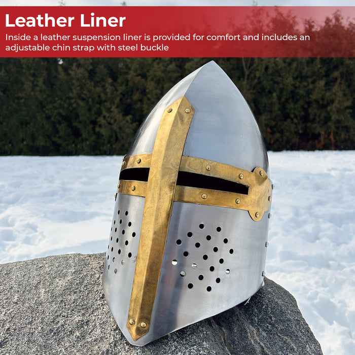 Medieval 20G Knights Sugarloaf Helmet