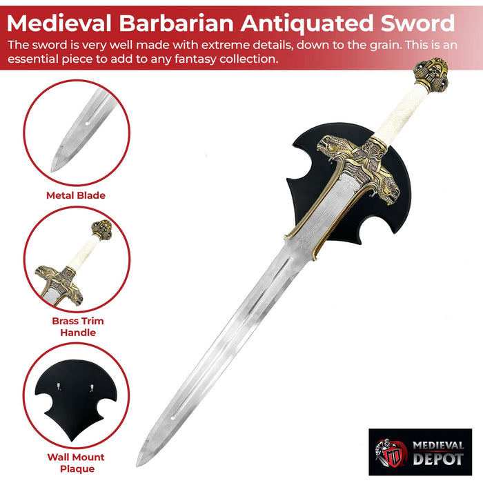 Medieval Barbarian Antiquated Sword