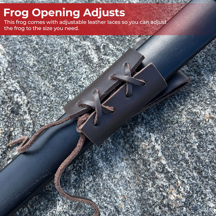 Medieval Chaucer Leather Dagger Frog Brown