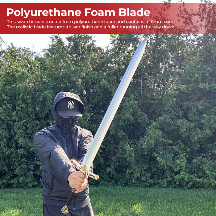 Medieval Gold Winter Foam LARP Costume Cosplay Replica Sword