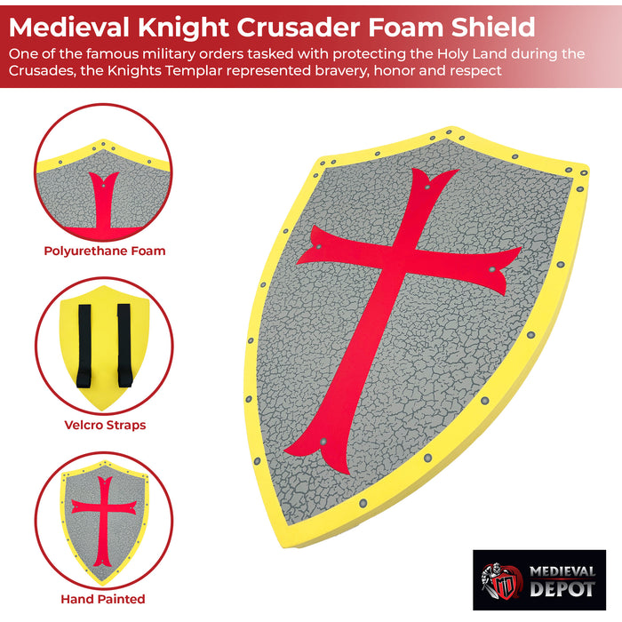 Medieval Knight Crusader Foam Shield