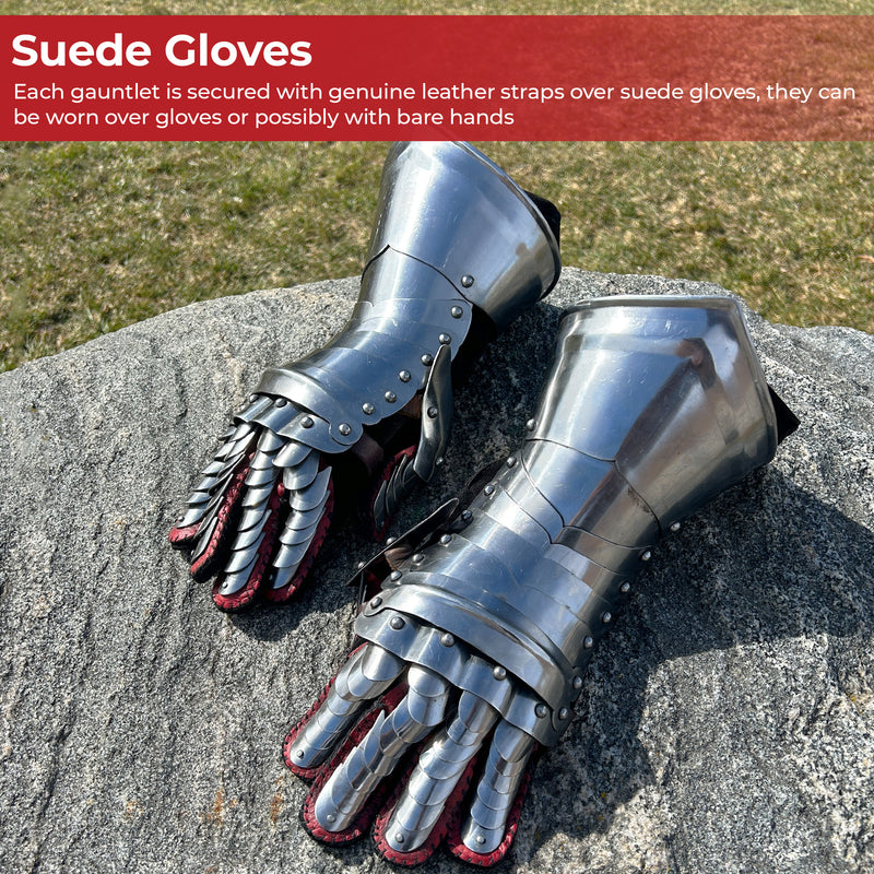 Medieval Knight Gothic Style Functional Armor Gauntlets