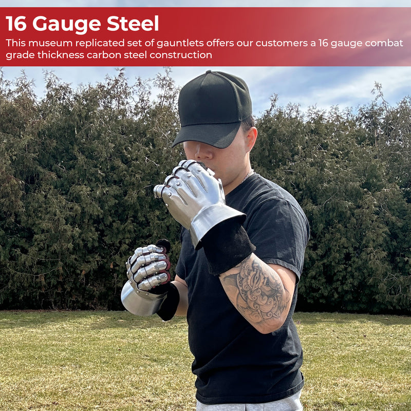 Medieval Renaissance Functional Hourglass Gauntlets Set