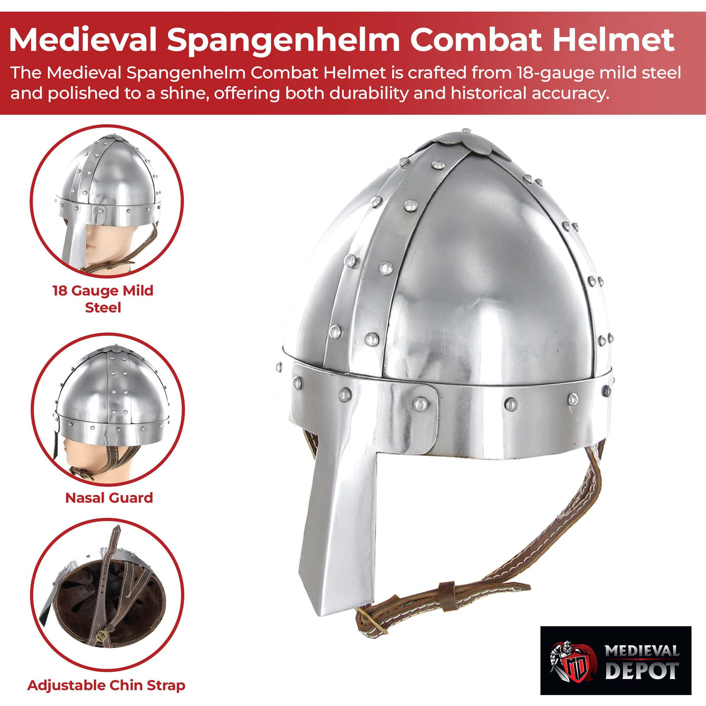 Medieval Spangenhelm Combat Helmet — Medieval Depot