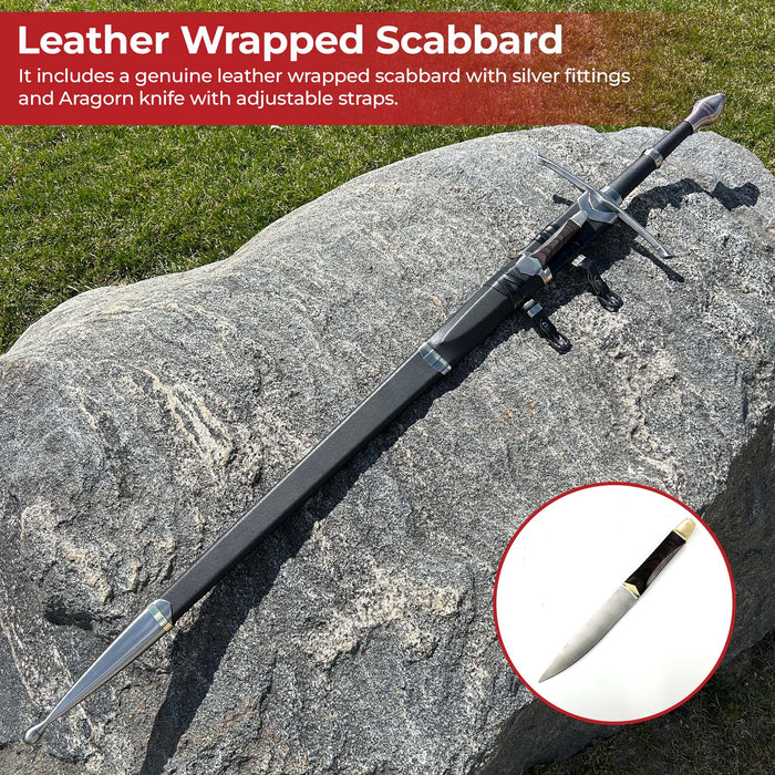 Medieval Strider Sword with Knife In The Scabbard