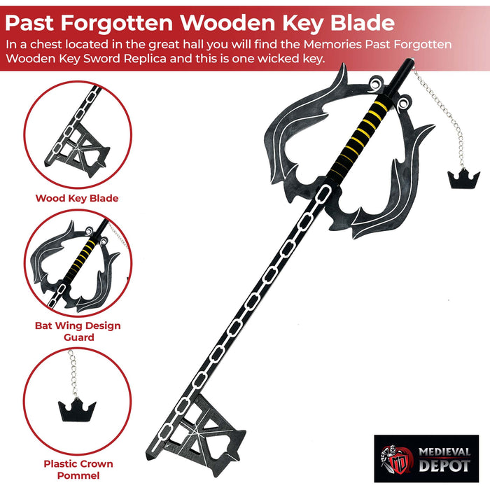 Memories Past Forgotten Wooden Key Sword Replica