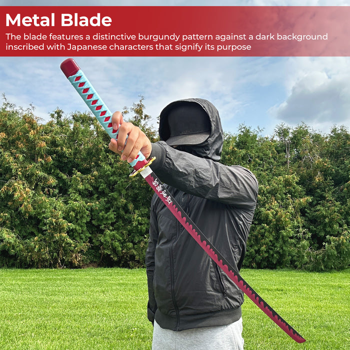 Anime Kanroji Mitsuri Sword - 41 Inch Demon Slayer Katana With Stand, FakeKanroji Mitsuri