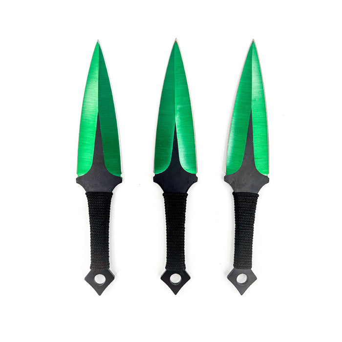 Momochi Ninjutsu Precision Throwing Knives Green
