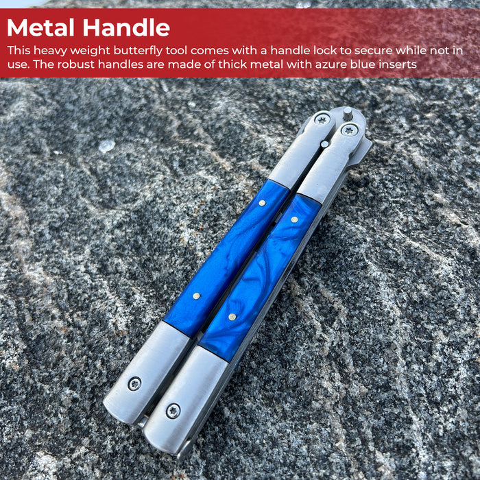 Mystic Blue Butterfly Style Multitool Blade Trainer