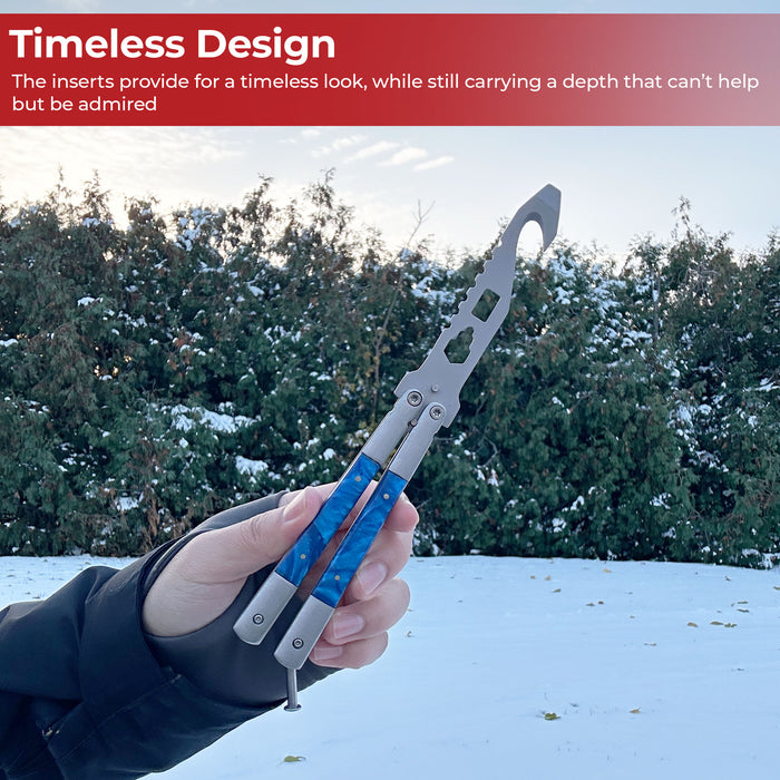 Mystic Blue Butterfly Style Multitool Blade Trainer