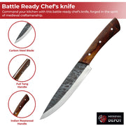 Medieval Forged Carbon Steel Chef's Knife