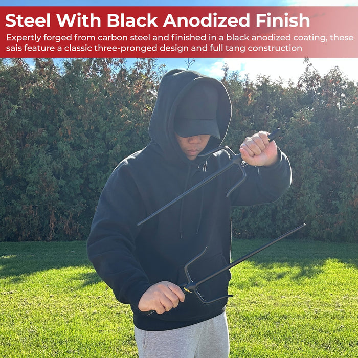 Midnight Duelist 19" Black Sai Set