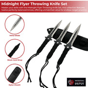 Midnight Flyer 12-Piece Throwing Knife Set