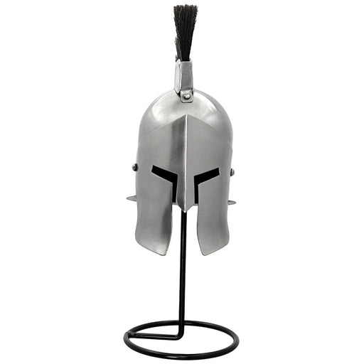 Miniature Greek Trojan War Helmet Display With Stand
