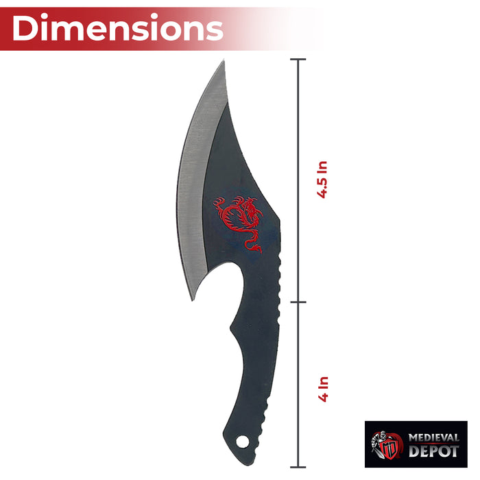 Nightrage Dragon Set of Throwing Axes