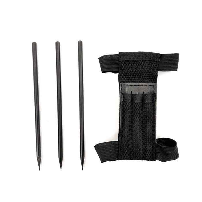 Ninja Assassin Arm Spikes 3pcs Set With Belt Pouch