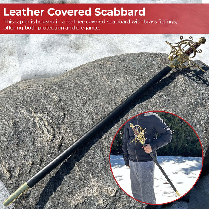 Noble Defender Heavy Duty Basket Hilt Rapier