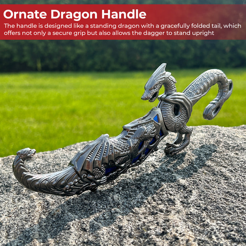 Obey Me Small Ornate Dragon Decorative Fantasy Dagger Knife